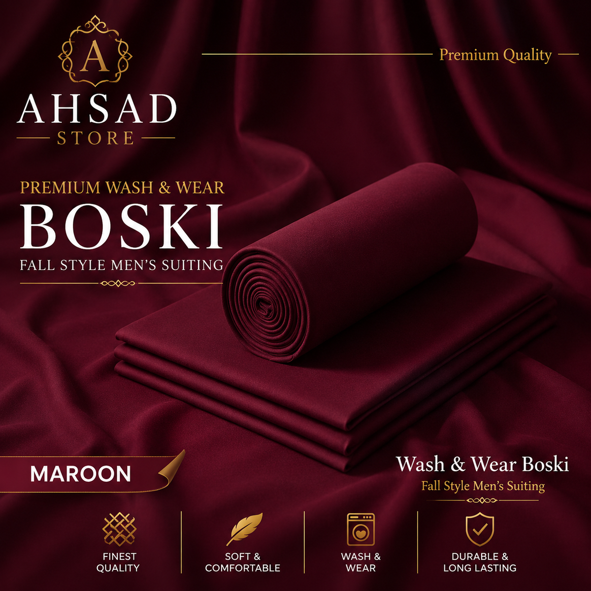 Boski Wash & Wear - Maroon