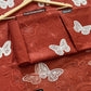 Lawn butterfly 2 PC chikankari with sequins work-RUST