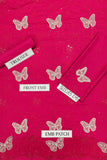 Lawn butterfly 2 PC chikankari with sequins-Pink