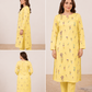 2pc Premium Pure Lawn Floral Embroidered-Lime yellow