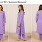 2pc Premium Pure Lawn Floral Embroidered-Lailik