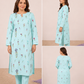 2pc Lawn Floral Embroidered-Sky Blue