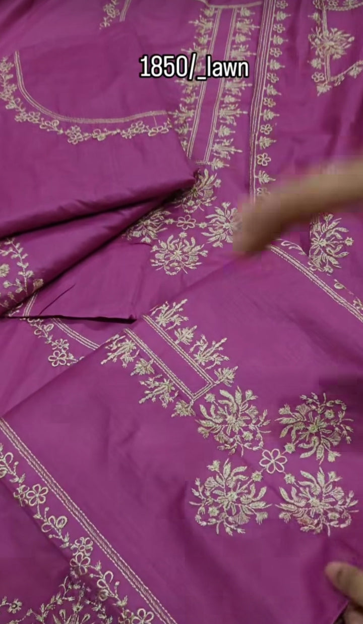 Lawn 2 Pc Embroidery-T pink