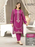 Lawn 2 Pc Embroidery-T pink