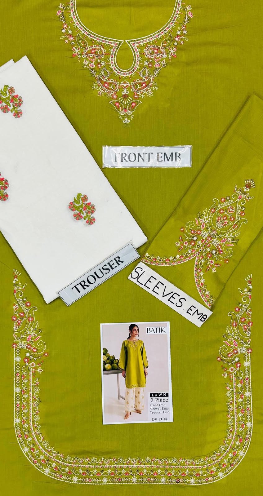Batik - Lawn 2PC Multi Embroidery