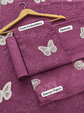 Lawn butterfly 2 PC chikankari with sequins Falsa colour