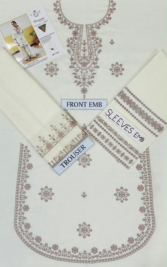 White - Lawn 2PC Embroidery